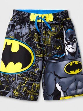 Boys' Batman Swim Trunks - L, Multicolored
